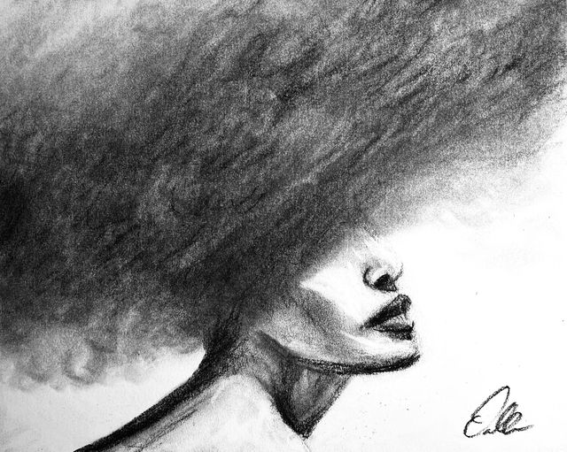 Brain Fog, Charcoal on Paper by Dallas Ebersviller