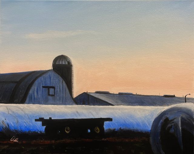 Evening Chores, Oil on Canvas by Dallas Ebersviller